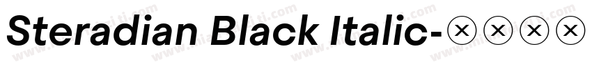 Steradian Black Italic字体转换